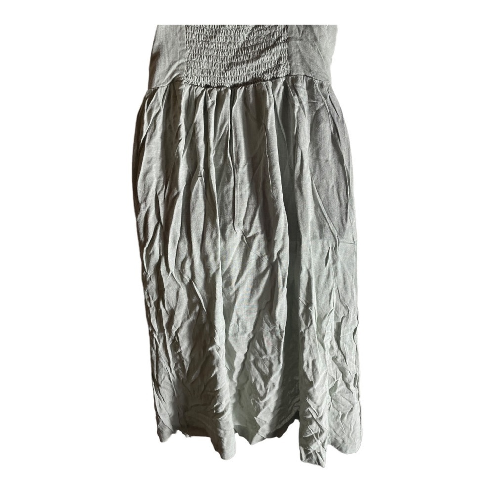 𝅺GOOD LUCK GEM Button Front Sleeveless Midi Dress sage green - Picture 7 of 13